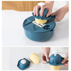 Conjunto de cortador multifuncional 12 em 1 em aço inoxidável, compacto, utensílios de cozinha