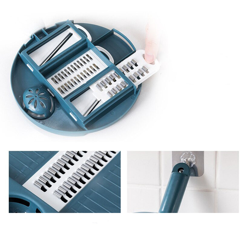 Conjunto de cortador multifuncional 12 em 1 em aço inoxidável, compacto, utensílios de cozinha