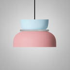 Luminária pendente dome nórdica led liga de zinco bicolor estilo escandinavo