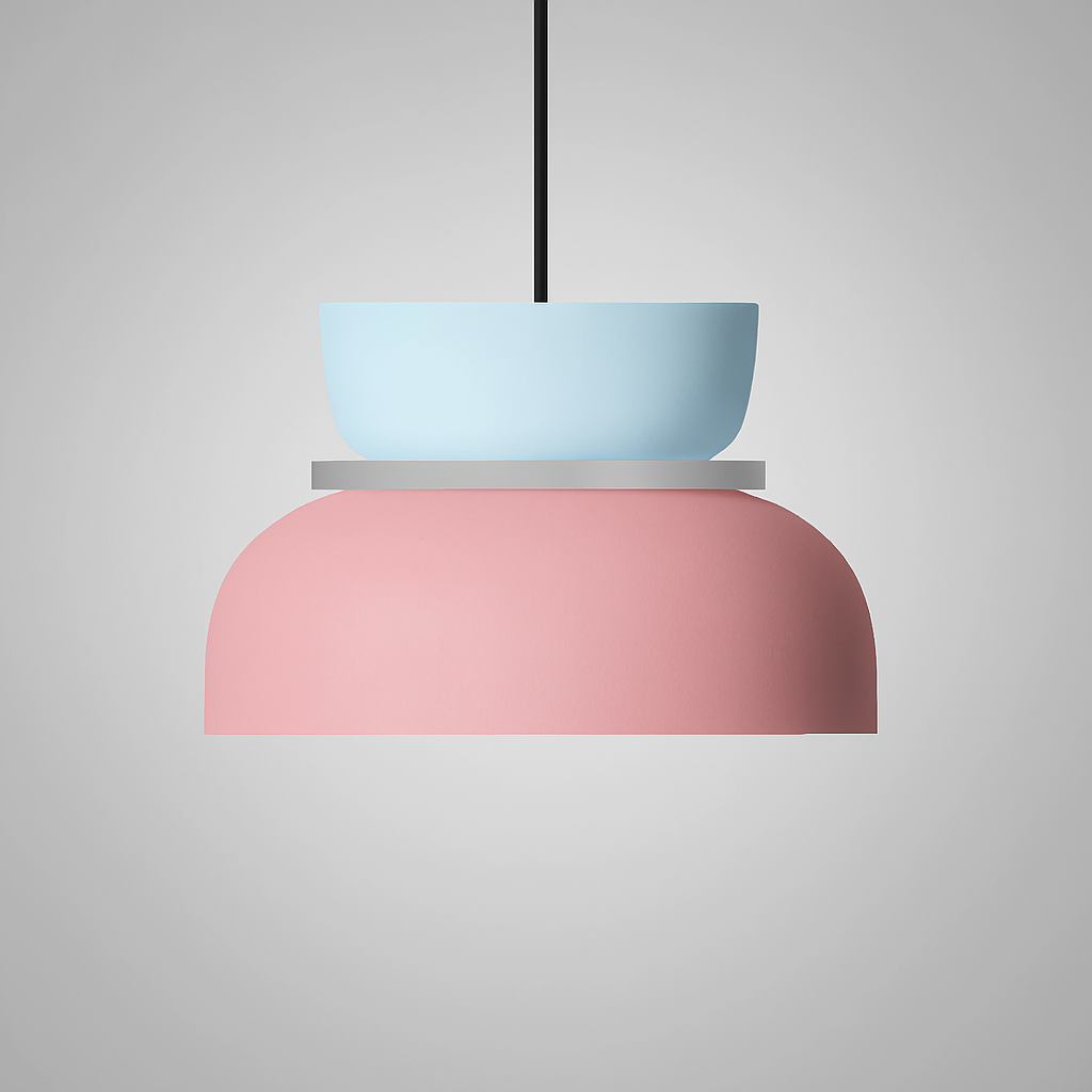 Luminária pendente dome nórdica led liga de zinco bicolor estilo escandinavo