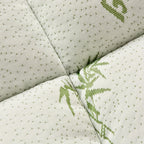 Topper de colchão king size bambu viscose com suporte lombar e efeito refrescante