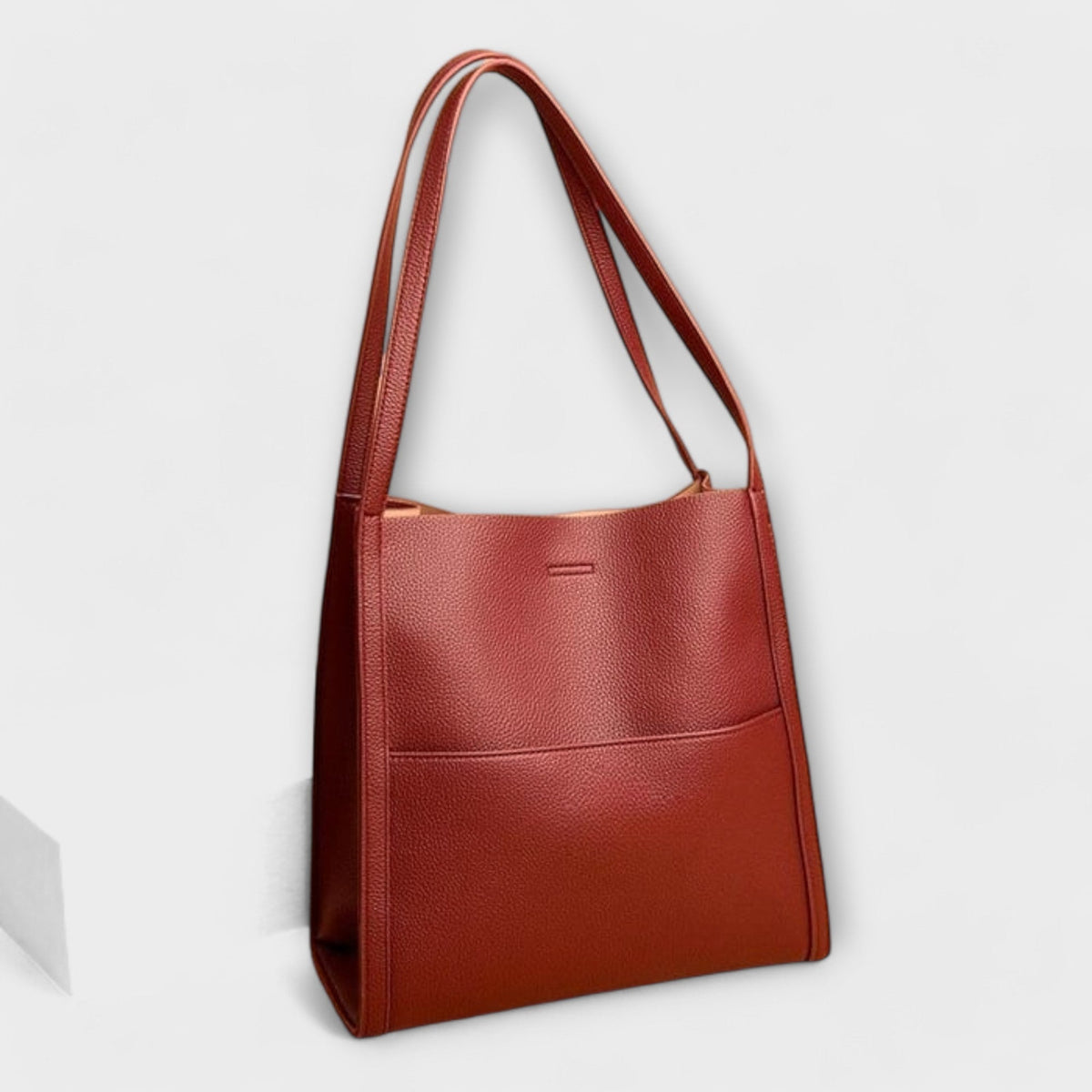 Mala estruturada bolsa de ombro feminina com fecho zip e bolso traseiro deslizante