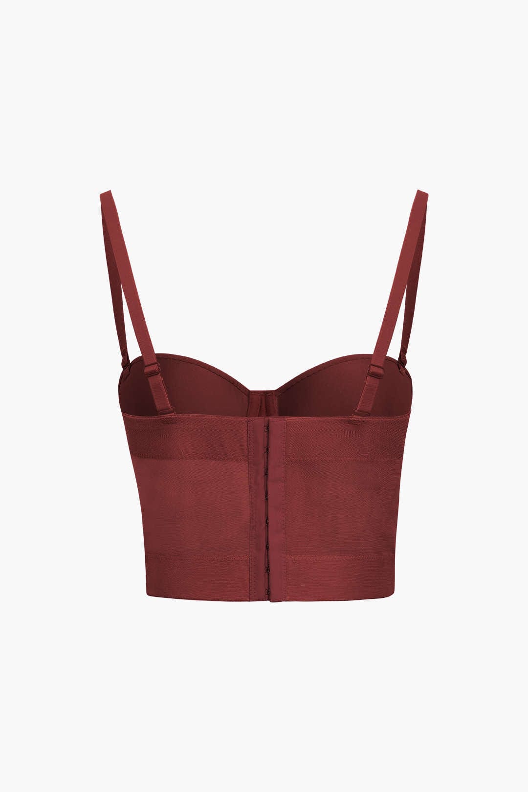 Top de renda feminino bustier com taças acolchoadas e alças ajustáveis