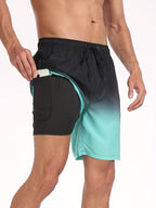 Calções de praia masculinos secagem rápida design versátil