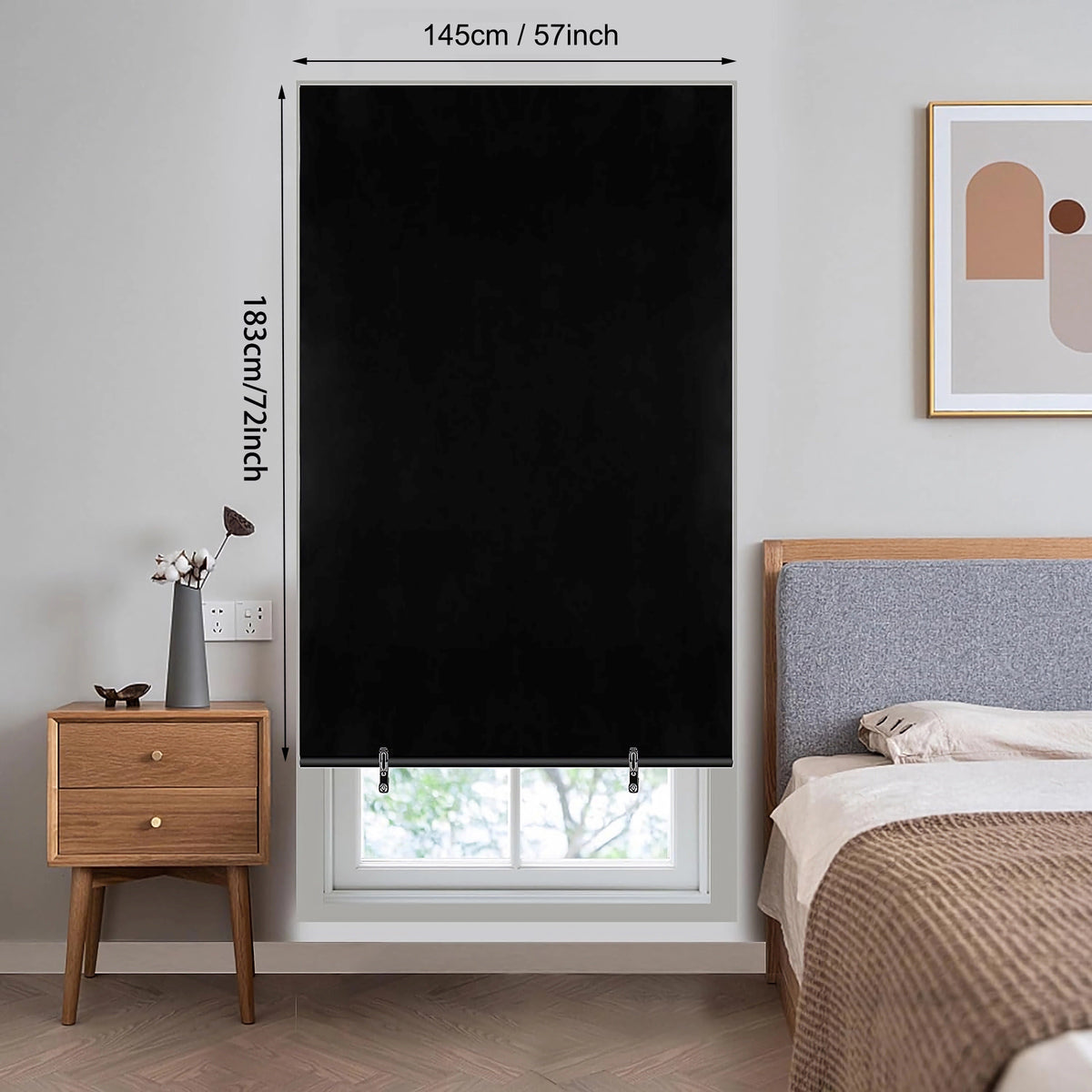 Cortinas blackout portáteis para quarto e viagens, bloqueio total de luz, poliéster
