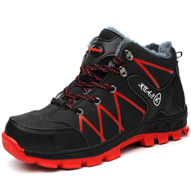 Sapatos de segurança biqueira de aço impermeável antiderrapante para inverno
