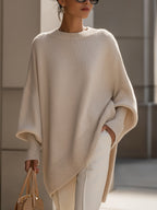 Camisola oversized feminina de corte amplo e visual elegante