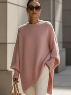 Camisola oversized feminina de corte amplo e visual elegante