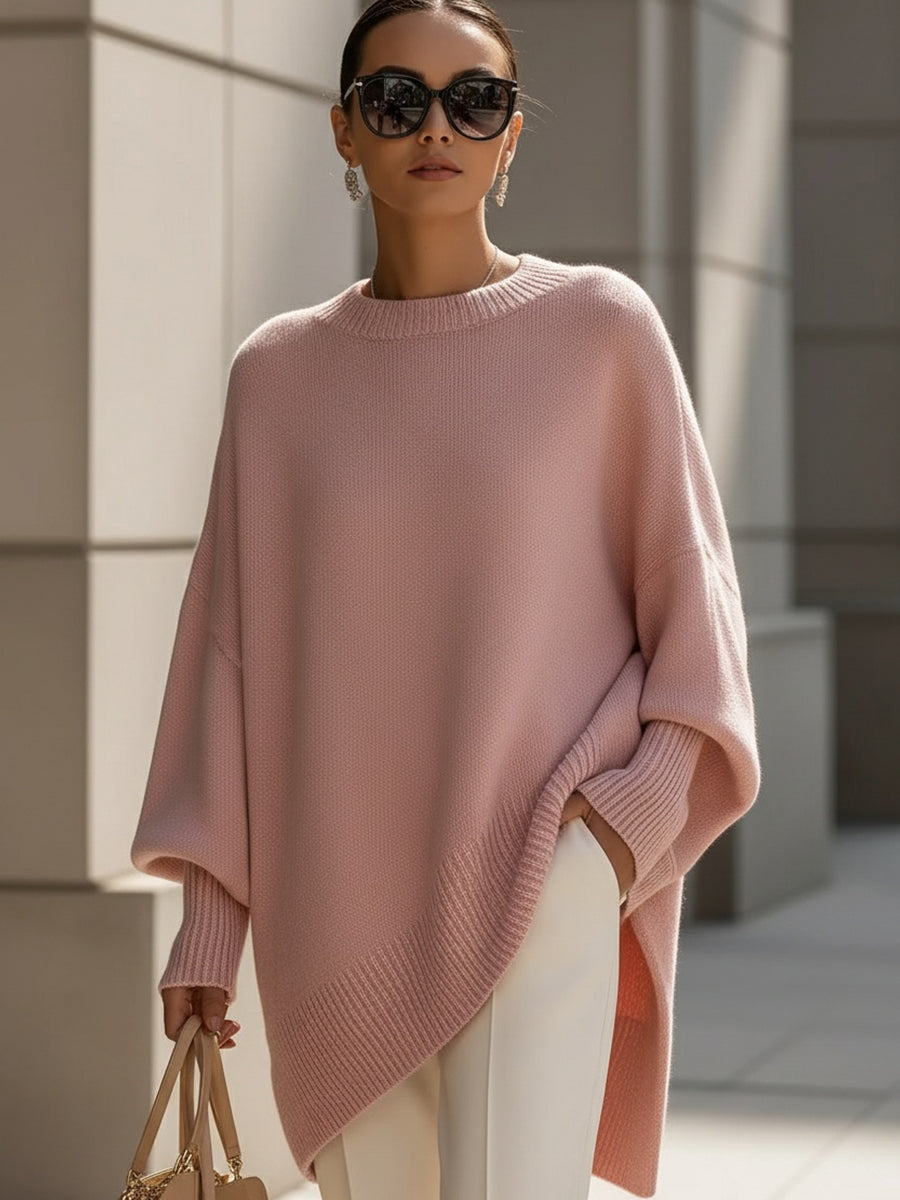 Camisola oversized feminina de corte amplo e visual elegante