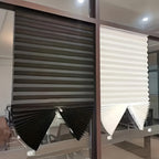 Cortina blackout sem fio plissada para quarto e sala, filtragem de luz, contemporânea