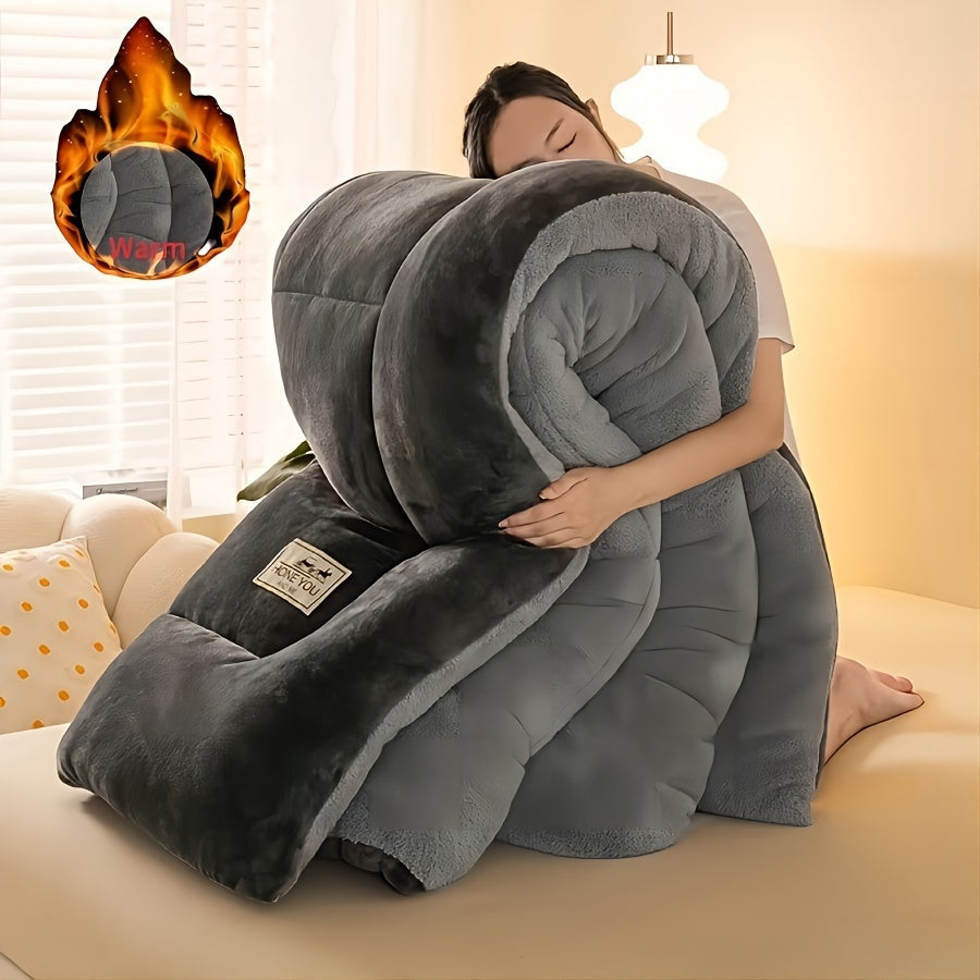 Edredom plush extra grosso antistático para outono e inverno