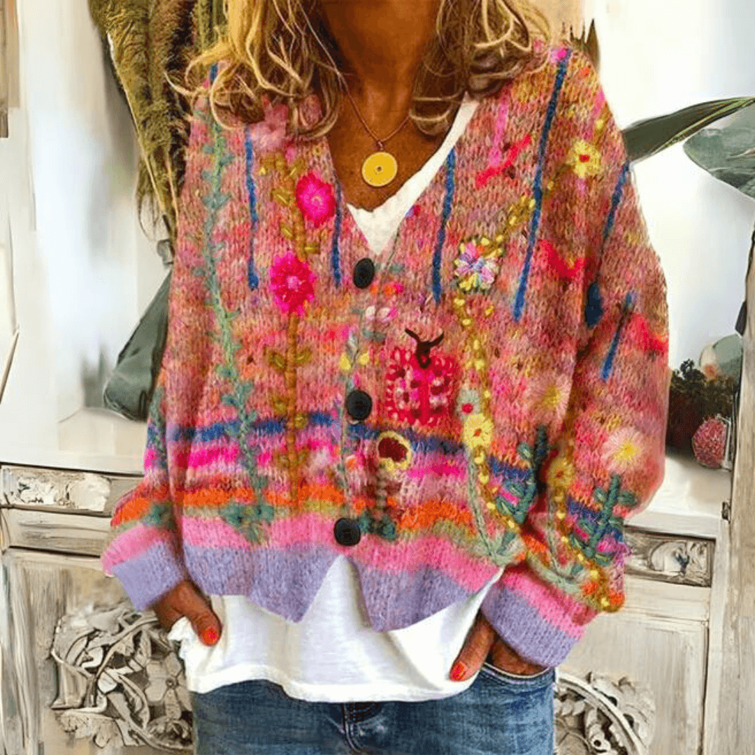Cardigan tricot caxemira feminino oversized corte relaxado frente aberta