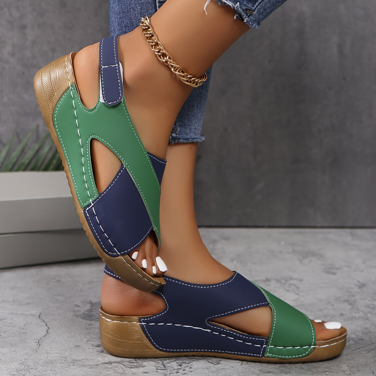 Sandálias femininas | Conforto ortopédico e couro, estilo moderno