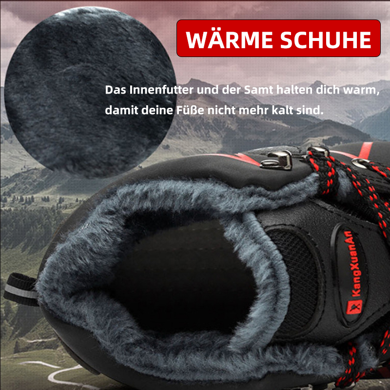 Sapatos de segurança biqueira de aço impermeável antiderrapante para inverno