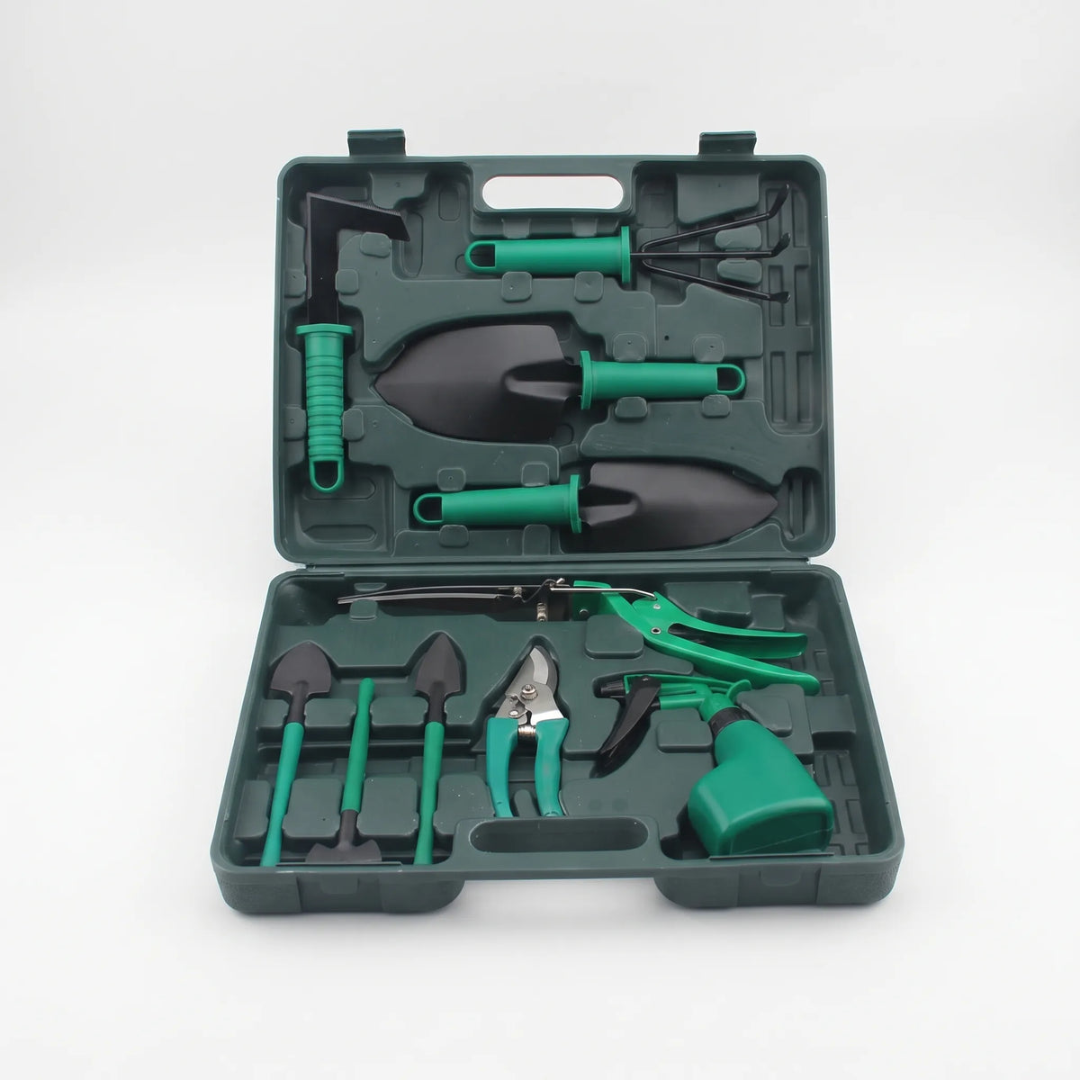 Kit de jardinagem 10 peças com mala de transporte e ferramentas completas para jardim