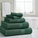 Conjunto de toalhas 10 peças em algodão egípcio 450 g/m², alta absorção e secagem rápida