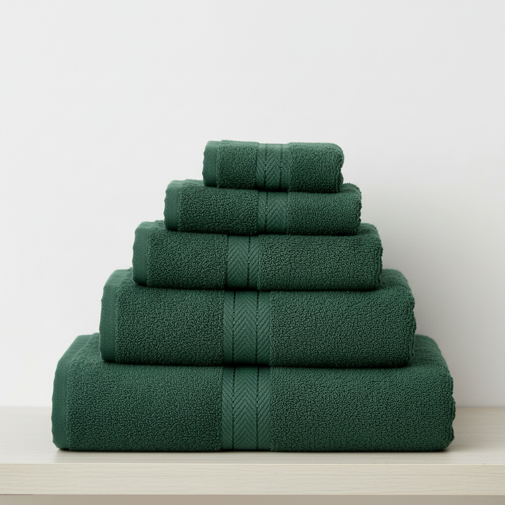 Conjunto de toalhas 10 peças em algodão egípcio 450 g/m², alta absorção e secagem rápida