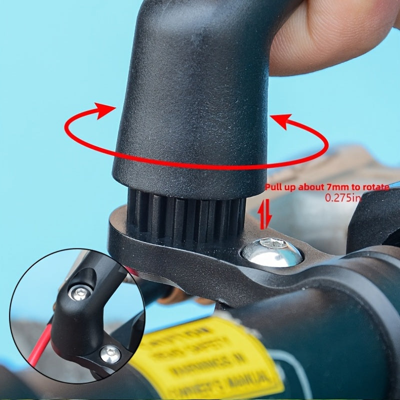 Espelho retrovisor para bicicleta 360° ajustável universal lente convexa pentagonal