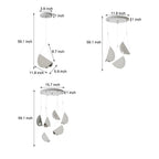 Candeeiro suspenso minimalista branco fosco em metal, design meia-lua, 1/3/6 luzes LED moderno