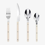 Conjunto de talheres em aço inoxidável 24 peças com design gravado para 6 pessoas