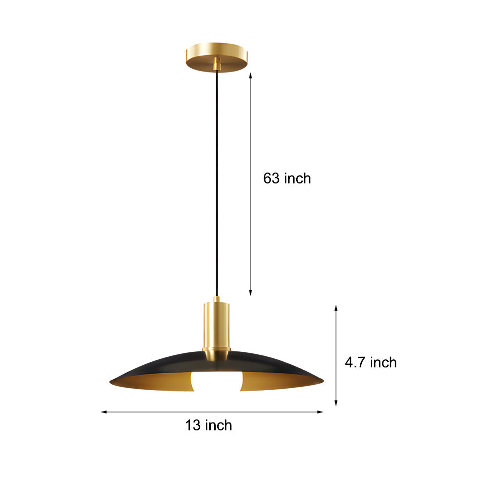 Candeeiro suspenso de latão mid-century com abajur de vidro leitoso, 1 luz E27