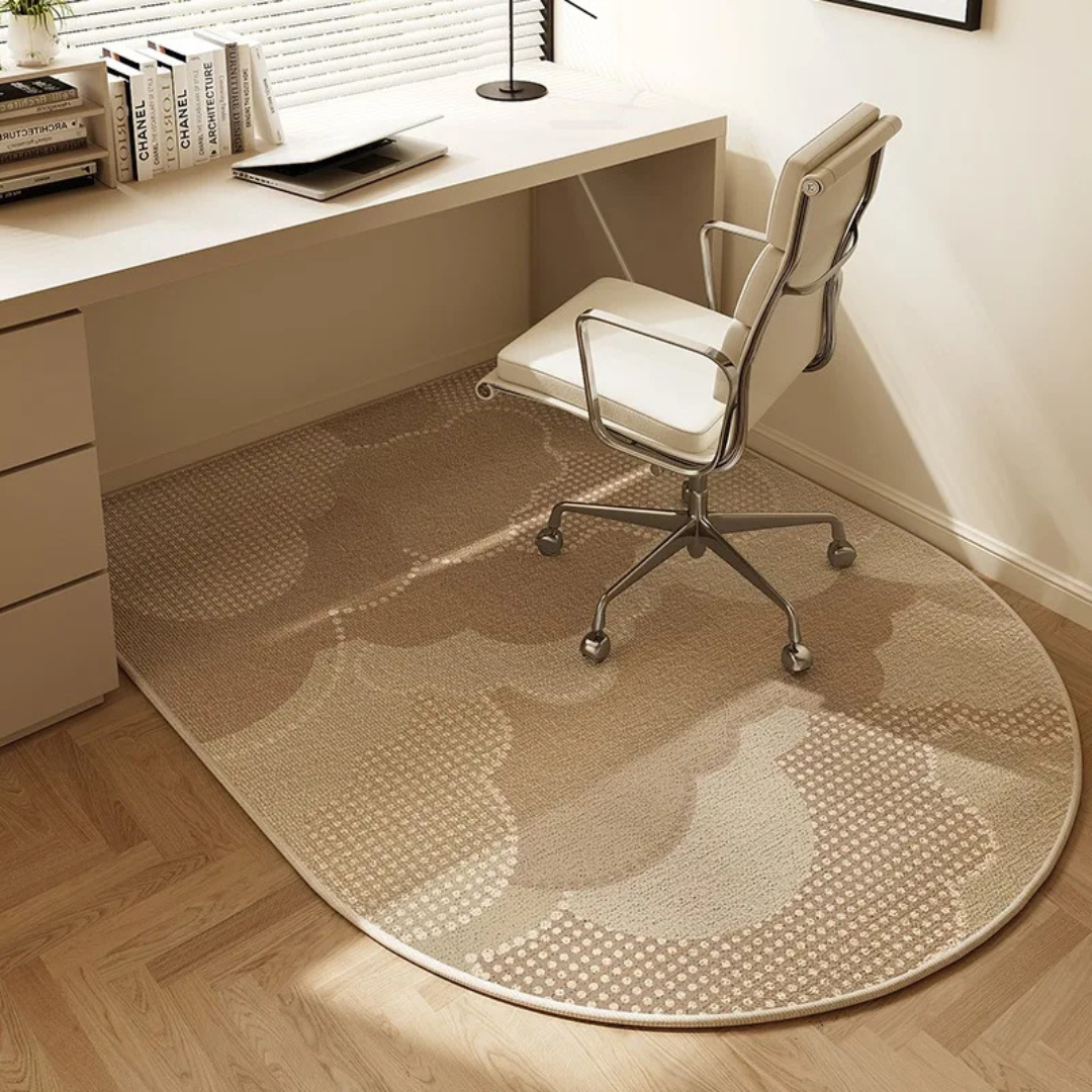 Tapete para cadeira de escritório antiderrapante com proteção de piso em poliéster, design geométrico