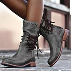 Botins femininos de atacadores clássicos tornozelo confortáveis