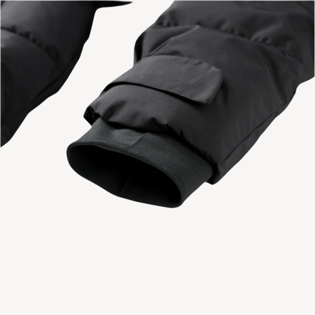 Casaco puffer feminino com cinto e capuz integrado acolchoado inverno