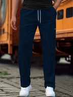 Calças homem algodão jogger confortáveis corte moderno