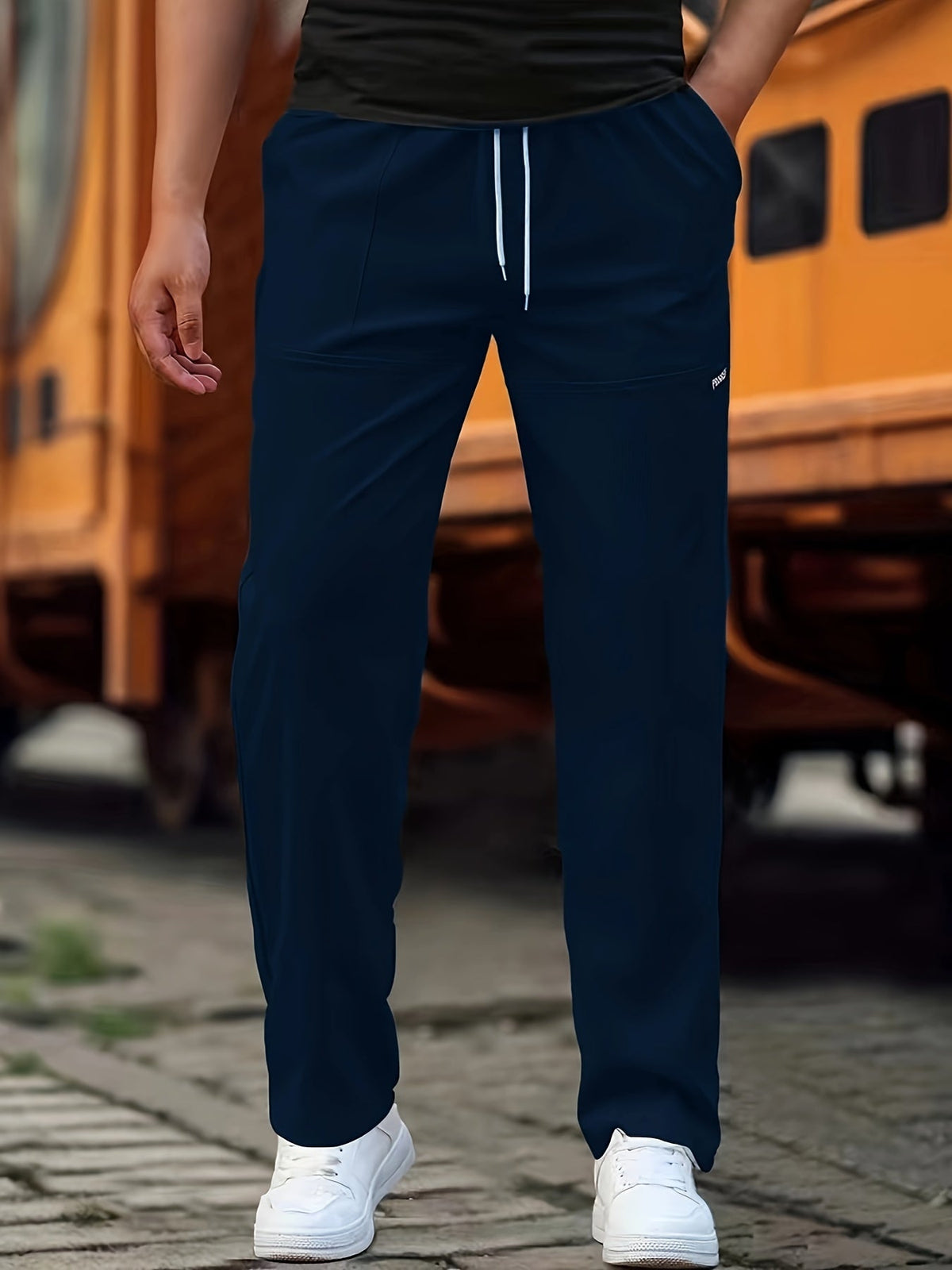 Calças homem algodão jogger confortáveis corte moderno