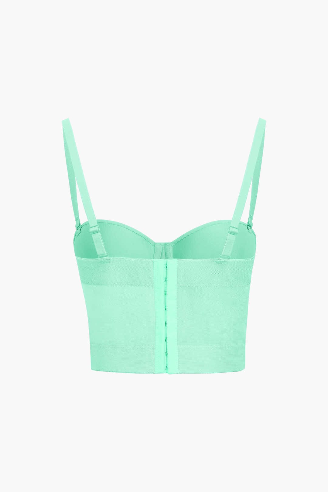 Top de renda feminino bustier com taças acolchoadas e alças ajustáveis