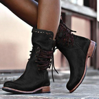 Botins femininos de atacadores clássicos tornozelo confortáveis