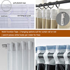 Cortinas transparentes brancas voile com riscas para sala, design moderno e leve