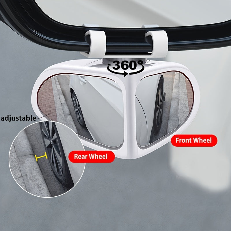 Espelhos de ponto cego para carros HD 360° ajustável formato oval kit com 2 unidades