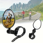 Espelhos retrovisores para bicicleta ângulo largo formato oval encaixe universal, 2 unidades