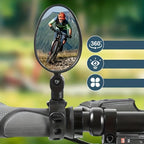 Espelhos retrovisores para bicicleta ângulo largo formato oval encaixe universal, 2 unidades