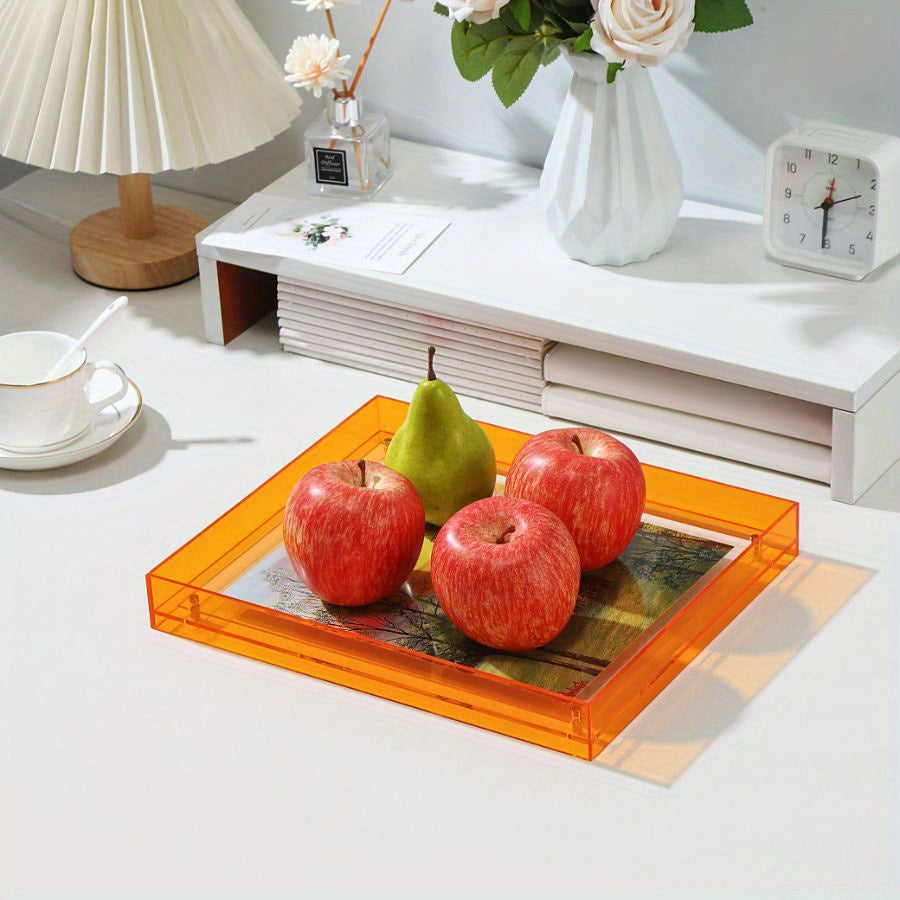 Porta-retratos acrílico vertical transparente dupla face estilo art déco para parede e mesa