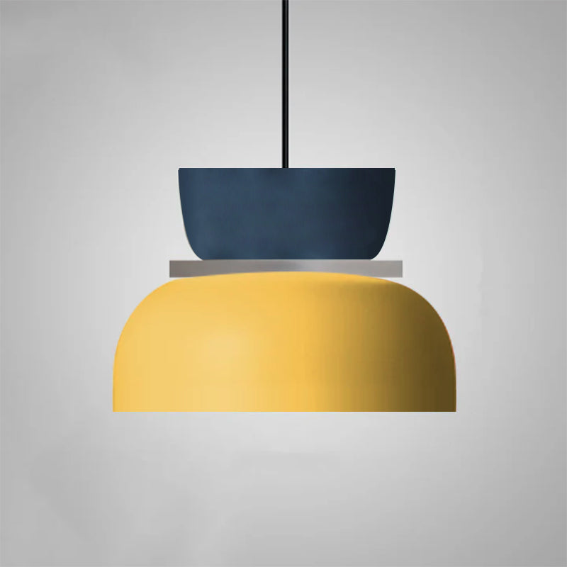 Luminária pendente dome nórdica led liga de zinco bicolor estilo escandinavo