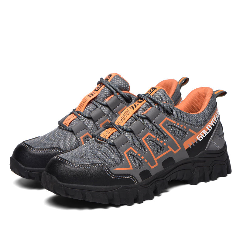 Sapatos de segurança com biqueira de aço leves e antiderrapantes, proteção anti-esmagamento e sola Kevlar