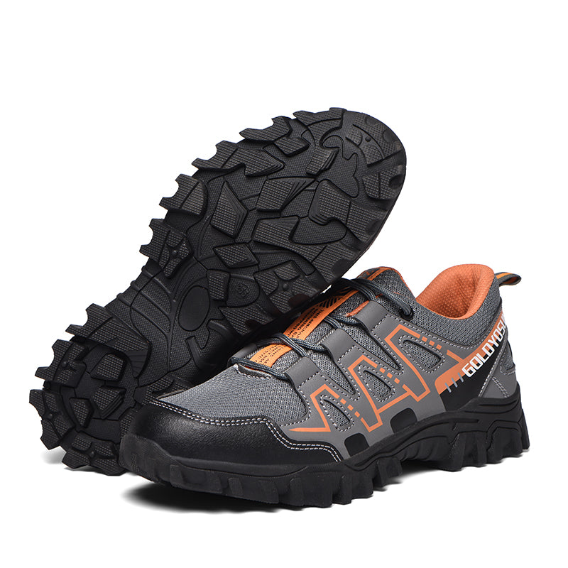 Sapatos de segurança com biqueira de aço leves e antiderrapantes, proteção anti-esmagamento e sola Kevlar