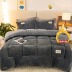 Edredom plush extra grosso antistático para outono e inverno