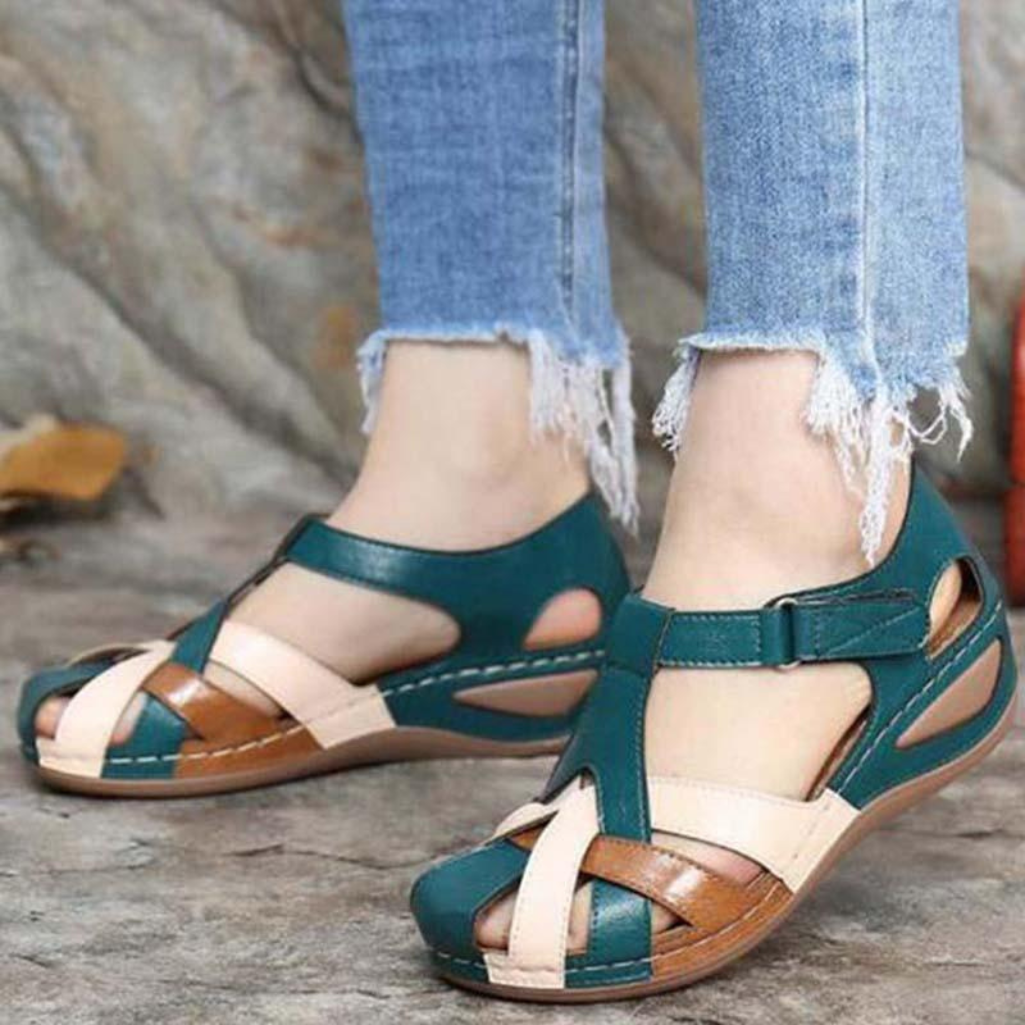 Sandalias Ortopédicas Femininas | Leves, Respiráveis e Antiderrapantes