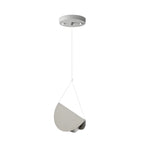 Candeeiro suspenso minimalista branco fosco em metal, design meia-lua, 1/3/6 luzes LED moderno