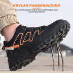 Sapatos de segurança com biqueira de aço leves e antiderrapantes, proteção anti-esmagamento e sola Kevlar