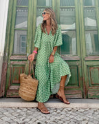 Vestido feminino edição limitada primavera verão leve e elegante