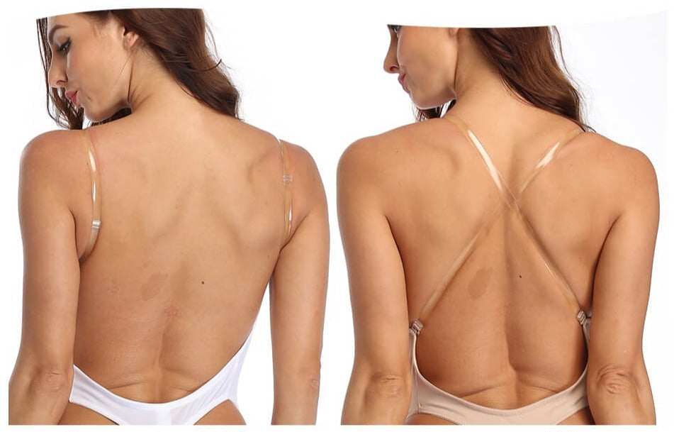 Body shaper feminino decote V profundo costas abertas modelador invisível