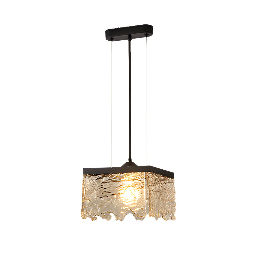 Lustre de teto em vidro e ferro preto com 3 temperaturas de cor, ideal para sala de jantar, casquilho E27