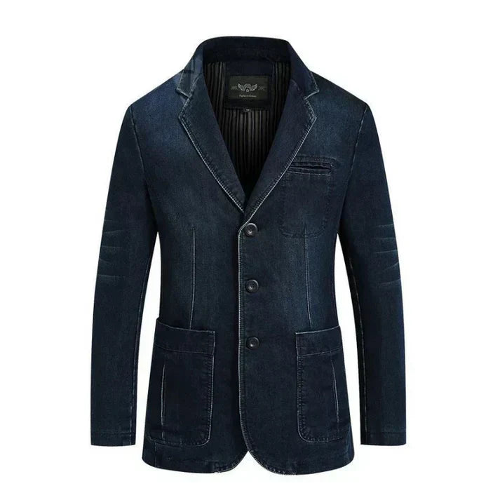 Blazer moderno casual para homem com lapela clássica e fecho de botões