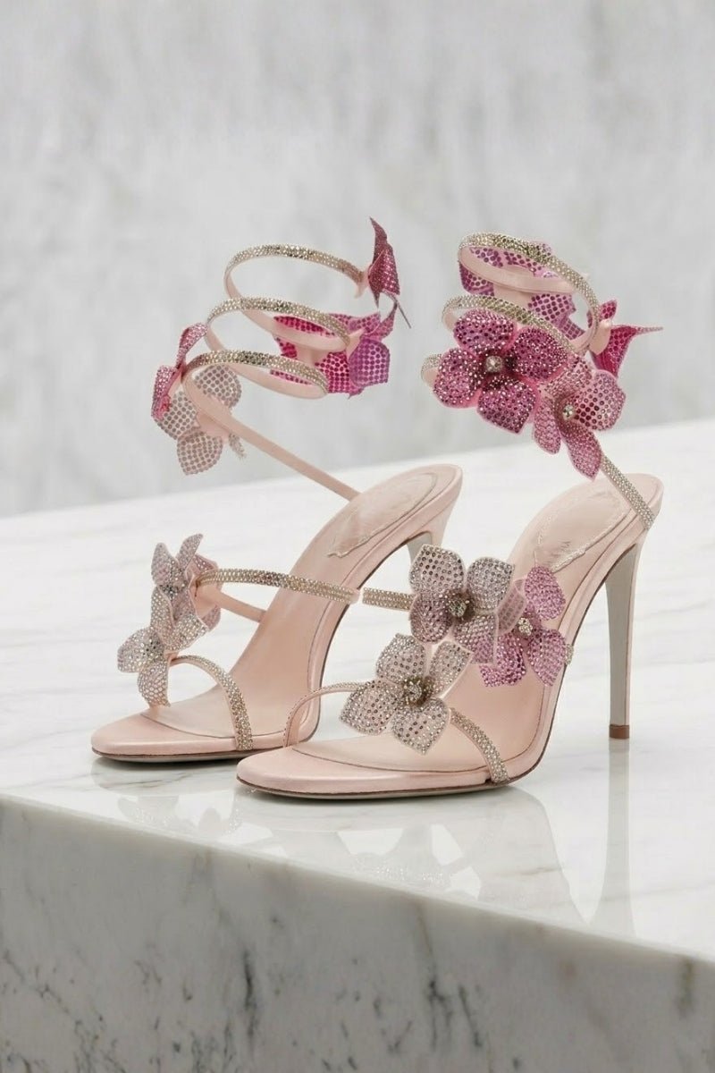 Sapatos de Dança Latina Feminino | Salto Alto, Branco com Laço