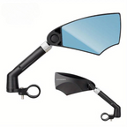 Espelho retrovisor para bicicleta 360° ajustável universal lente convexa pentagonal